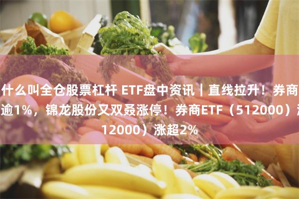 什么叫全仓股票杠杆 ETF盘中资讯｜直线拉升！券商49股涨逾1%，锦龙股份又双叒涨停！券商ETF（512000）涨超2%