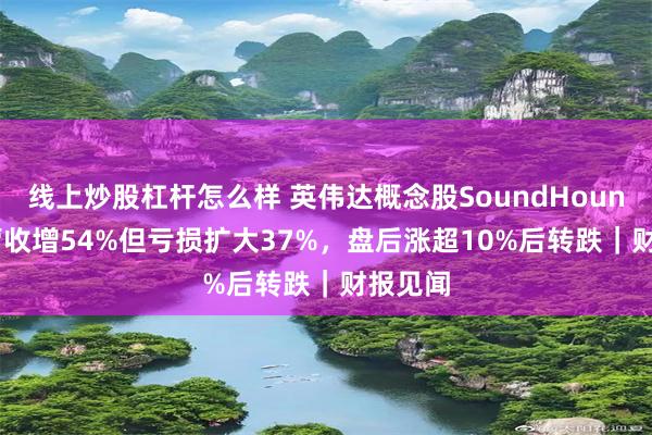 线上炒股杠杆怎么样 英伟达概念股SoundHound Q2营收增54%但亏损扩大37%，盘后涨超10%后转跌｜财报见闻