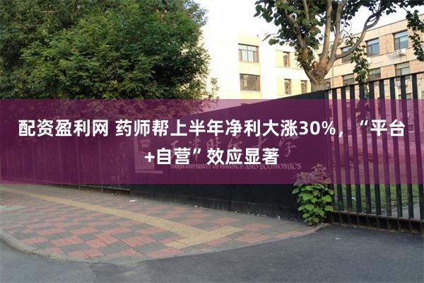 配资盈利网 药师帮上半年净利大涨30%，“平台+自营”效应显著